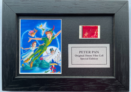 Handmade gift featuring original Mini 35mm film cells for PETER PAN of 1953 fans