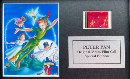 Handmade gift featuring original Mini 35mm film cells for PETER PAN of 1953 fans