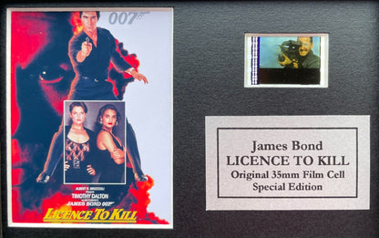 Handmade display inc original Mini filmcell for a James Bond License To Kill fan