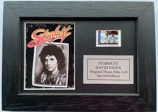 Hand crafted display featuring original Mini 35mm filmcell for STARDUST 1974 fan