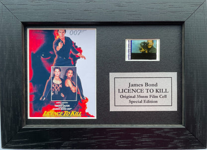 Handmade display inc original Mini filmcell for a James Bond License To Kill fan