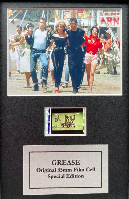 GREASE 1978 Original Mini 35mm Film Cells set in Quality Wood Frame + COA
