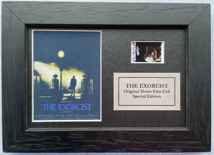 Handmade display featuring original Mini film cells for THE EXORCIST 1973 fans