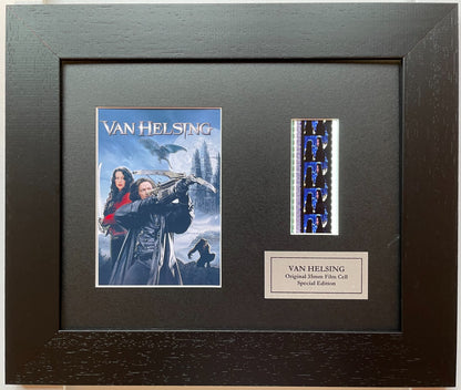 Hand crafted display featuring original 35mm film cells for VAN HELSING fans