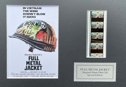 FULL METAL JACKET Original 35mm Film Cells set within Quality Wood Frame + COA v1