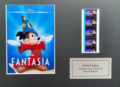 Hand crafted display featuring original 35mm film cells for FANTASIA fans