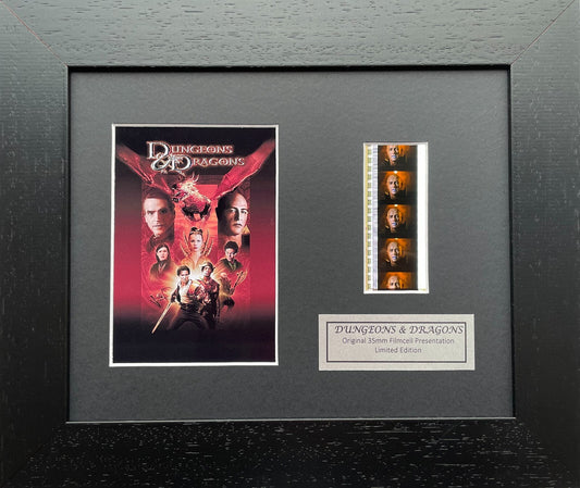 Handmade display featuring original filmcells for Dungeons & Dragons of 2000 fan
