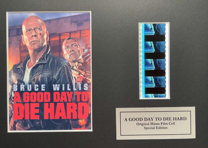 A Good Day To Die Hard Original Mini 35mm Film Cells set in Quality Wood Frame + COA
