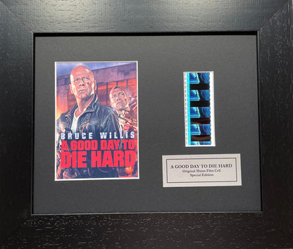 A Good Day To Die Hard Original Mini 35mm Film Cells set in Quality Wood Frame + COA