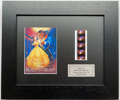 Handmade display featuring original film cells for a Beauty and The Beast fan