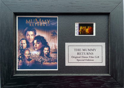 Hand crafted display featuring original Mini filmcell for THE MUMMY RETURNS fans