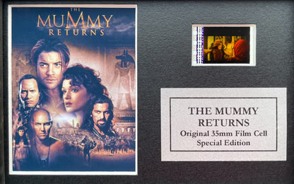 Hand crafted display featuring original Mini filmcell for THE MUMMY RETURNS fans