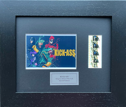 Hand crafted display featuring original 35mm film cells for KICK-ASS 2010 fan