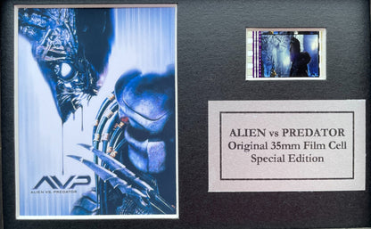 Hand crafted display featuring original Mini filmcell for ALIEN vs PREDATOR fans
