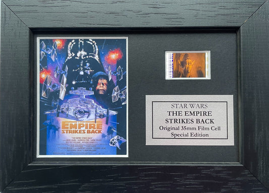 STAR WARS Ep V Original Mini 35mm Film Cells set in Quality Wood Frame + COA