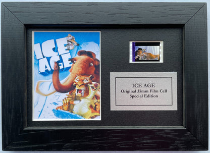 Hand crafted display featuring original Mini 35mm film cells for an ICE AGE fan