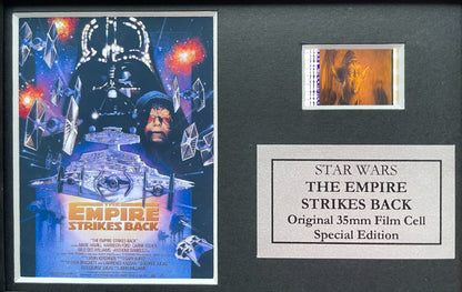 STAR WARS Ep V Original Mini 35mm Film Cells set in Quality Wood Frame + COA