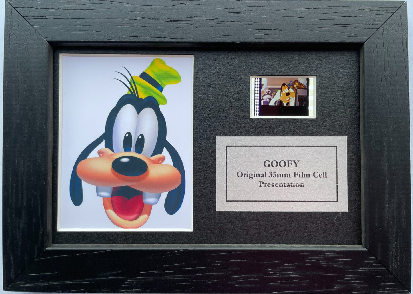 A GOOFY MOVIE Original Mini 35mm Film Cells set in Quality Wood Frame + COA