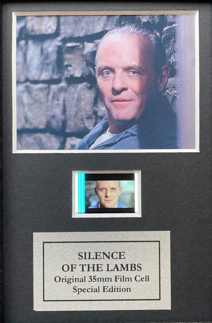 SILENCE of The LAMBS Original Mini 35mm Film Cells set in Quality Wood Frame