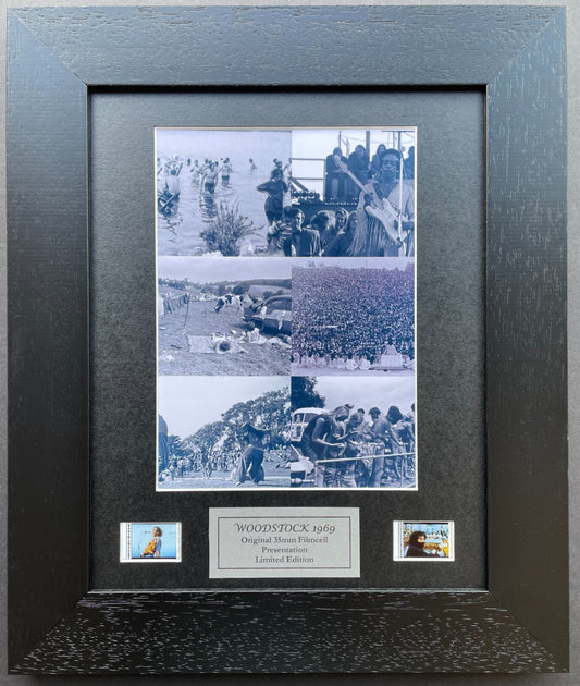 Hand Crafted with original 35mm film cells for WOODSTOCK 1969 fans + COA