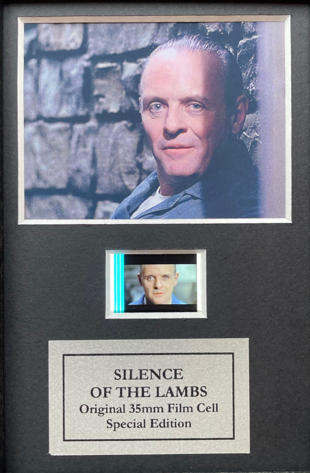 SILENCE of The LAMBS Original Mini 35mm Film Cells set in Quality Wood Frame