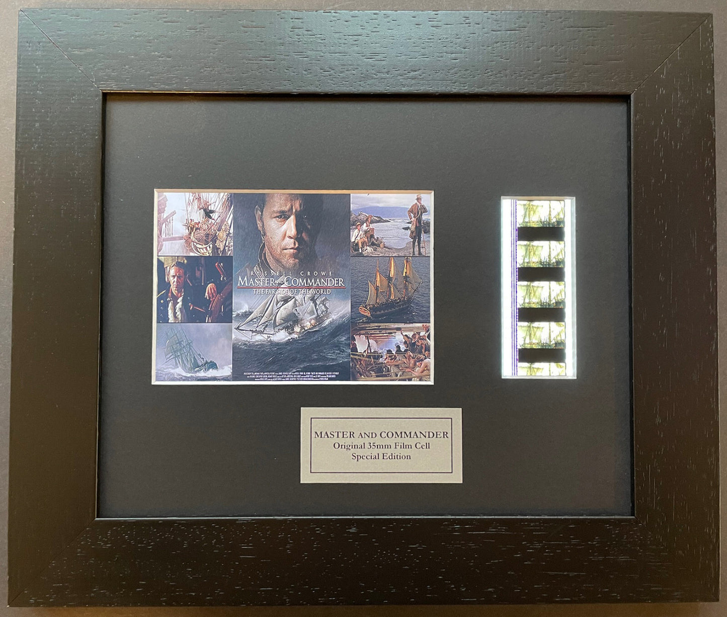 MASTER & COMMANDER Original 35mm Film Cells set within Quality Wood Frame + COA