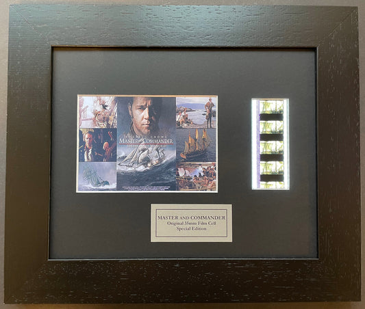 MASTER & COMMANDER Original 35mm Film Cells set within Quality Wood Frame + COA