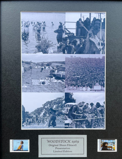 Hand Crafted with original 35mm film cells for WOODSTOCK 1969 fans + COA