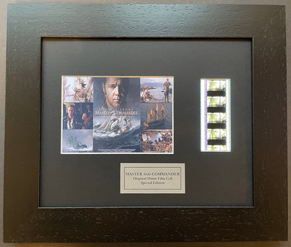 MASTER & COMMANDER Original 35mm Film Cells set within Quality Wood Frame + COA