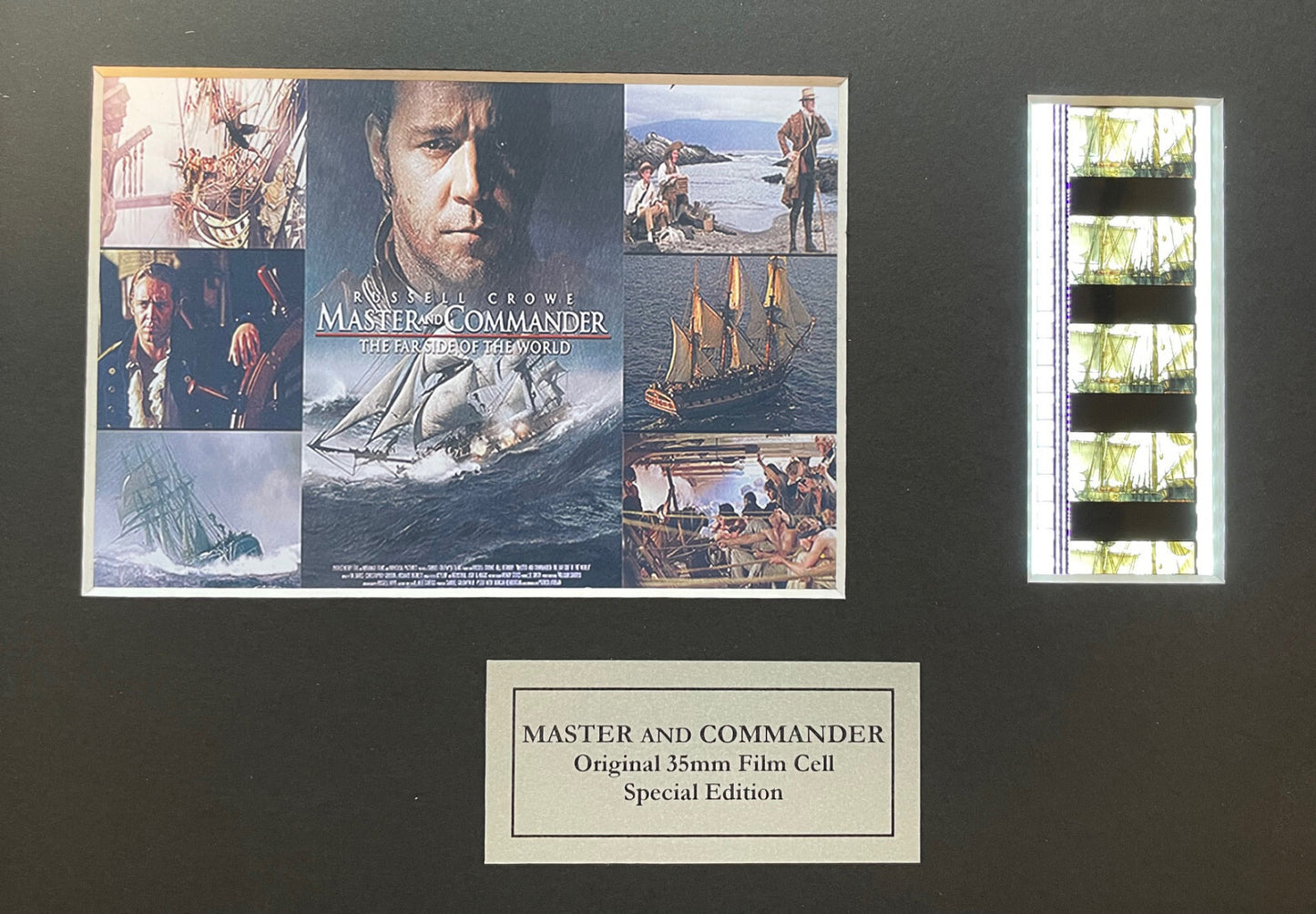 MASTER & COMMANDER Original 35mm Film Cells set within Quality Wood Frame + COA