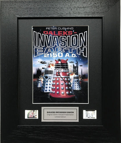 Hand crafted display featuring original film cells for DALEKS INVASION EARTH fans