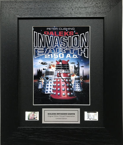 Hand crafted display featuring original film cells for DALEKS INVASION EARTH fans