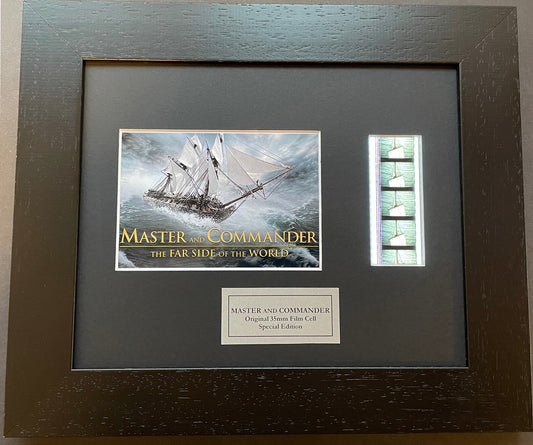 MASTER and COMMANDER Original 35mm Film Cells set within Quality Wood Frame + COA