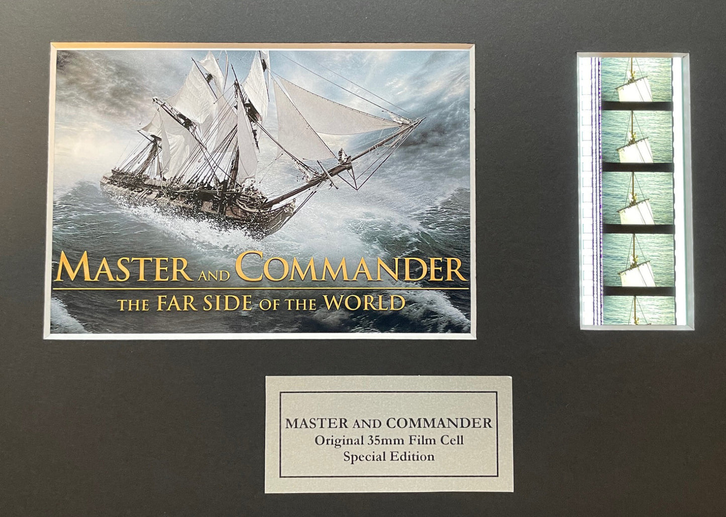 MASTER and COMMANDER Original 35mm Film Cells set within Quality Wood Frame + COA