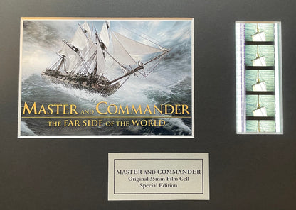 MASTER and COMMANDER Original 35mm Film Cells set within Quality Wood Frame + COA
