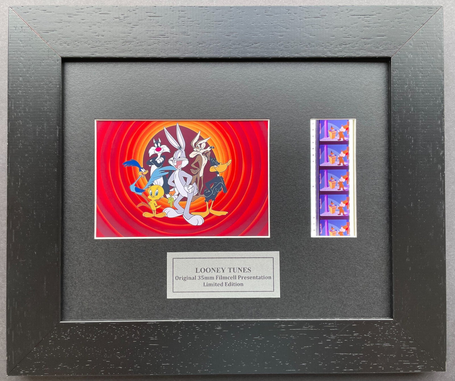 LOONEY TUNES Original 35mm Film Cells set within Quality Wood Frame + COA v3