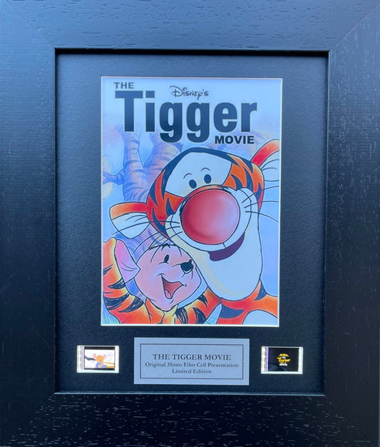 Hand crafted display featuring original 35mm filmcells for The Tigger Movie fans