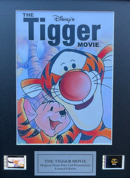 Hand crafted display featuring original 35mm filmcells for The Tigger Movie fans
