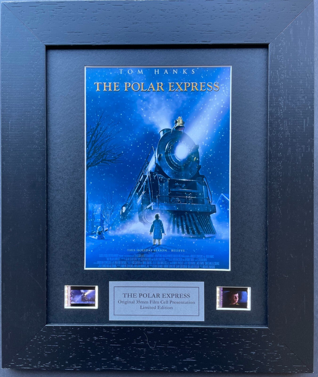 Hand crafted display featuring original film cells for a  POLAR EXPRESS fan