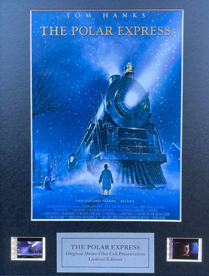 Hand crafted display featuring original film cells for a  POLAR EXPRESS fan