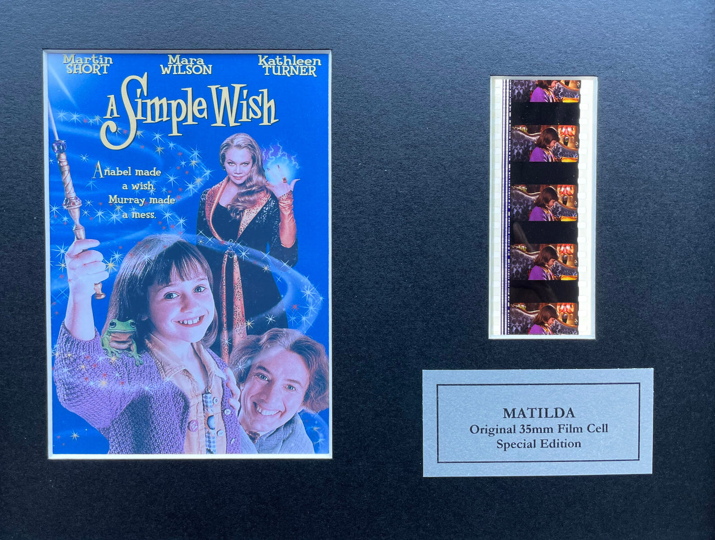 MATILDA (A Simple Wish of 1997) Original 35mm Film Cells in Quality Wood Frame