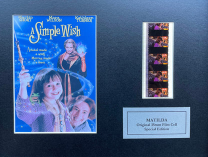 MATILDA (A Simple Wish of 1997) Original 35mm Film Cells in Quality Wood Frame