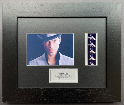 Hand crafted display featuring original film cells for PRINCE Rogers Nelson fans