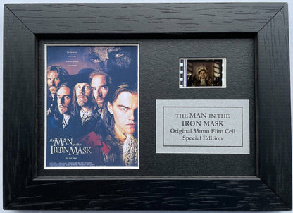 Handmade display featuring original Mini filmcells for MAN in The IRON MASK fans