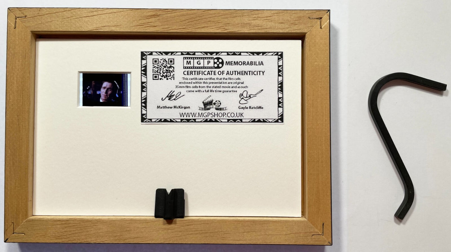 Handmade display featuring original Mini film cell for an American Psycho fan v2
