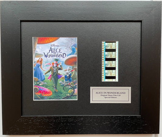 ALICE in WONDERLAND 2010 Original 35mm Film Cells set within Quality Wood Frame