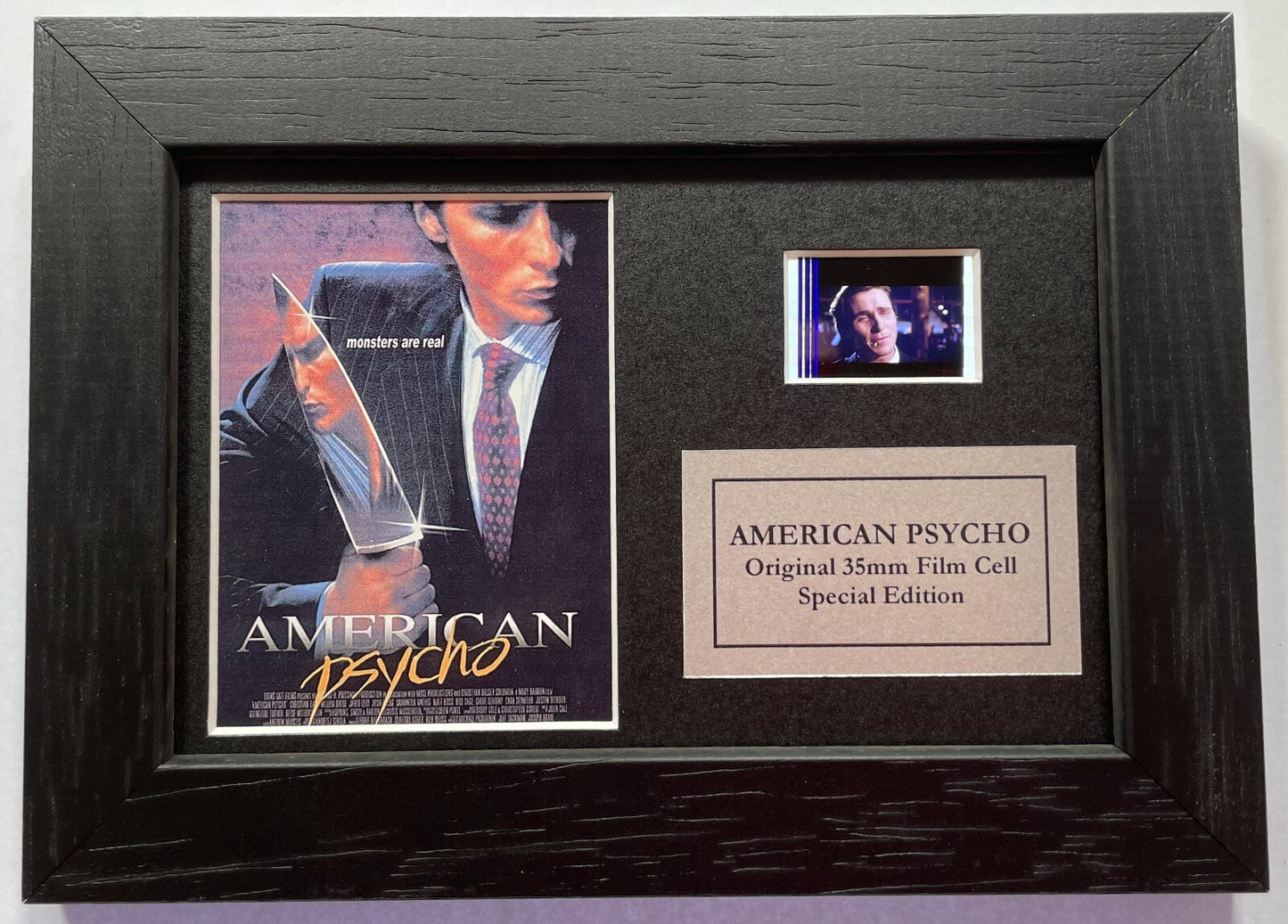 Handmade display featuring original Mini film cell for an American Psycho fan v2