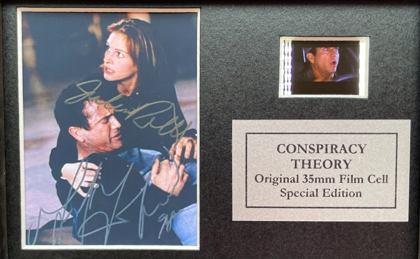 Handmade gift featuring original Mini 35mm filmcells for a Conspiracy Theory fan