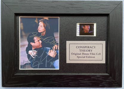 Handmade gift featuring original Mini 35mm filmcells for a Conspiracy Theory fan