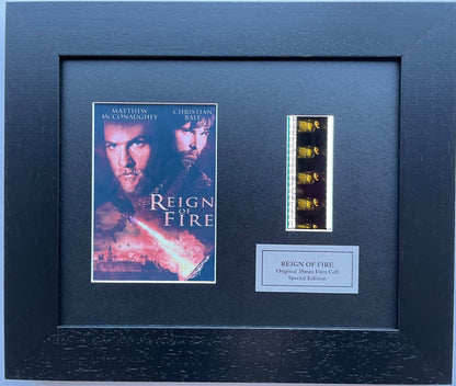 Hand crafted display featuring original 35mm filmcells for Reign of Fire fans v1